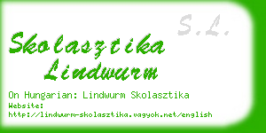 skolasztika lindwurm business card